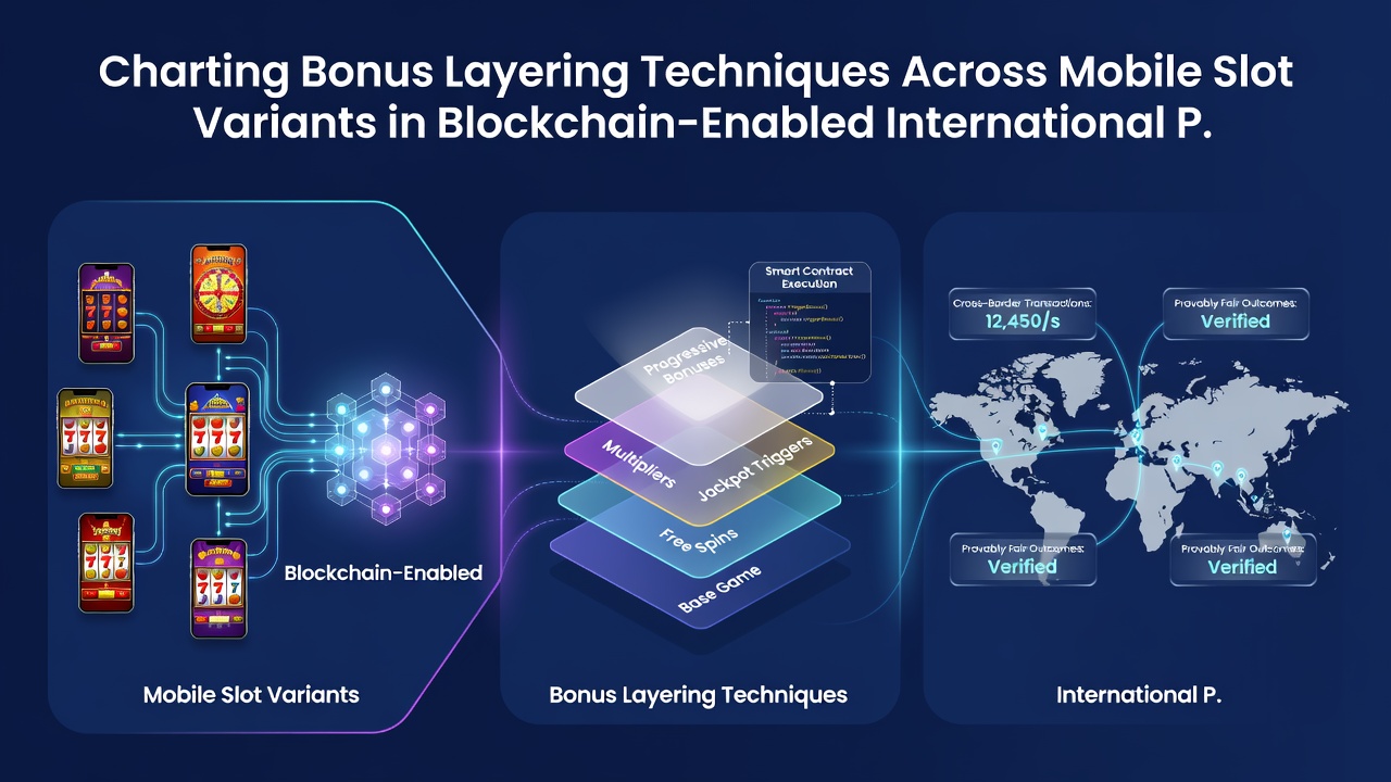Screenshot of mobile interface displaying active bonus layers during blockchain slot gameplay