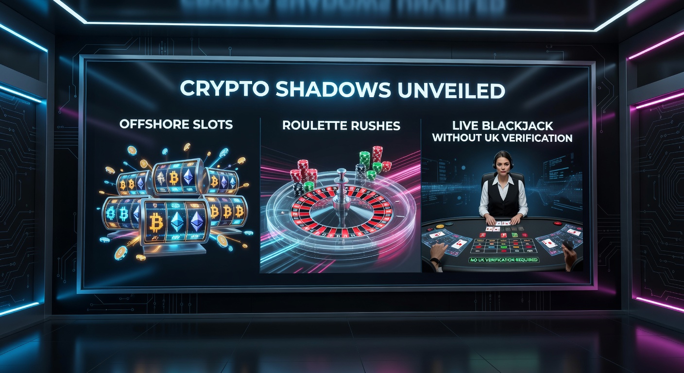 Dynamic live roulette wheel spinning with crypto bets stacking up in a sleek offshore casino lobby