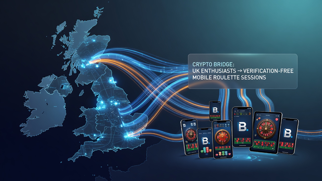 Mobile device displaying live blackjack table connected via cryptocurrency bridge for verification-free play