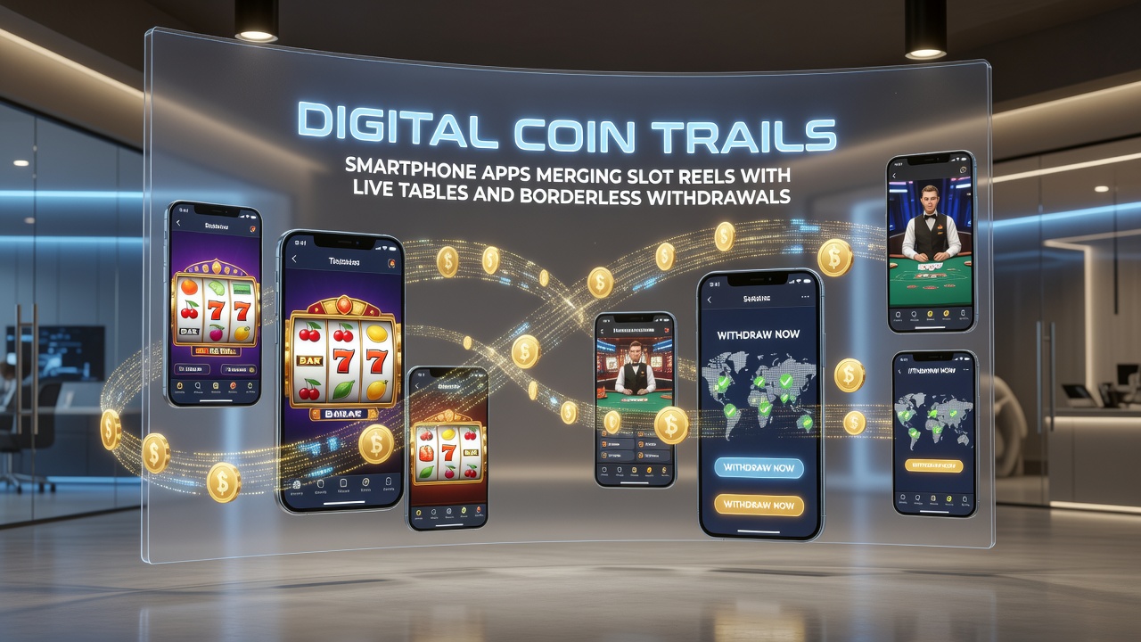 Close-up of cryptocurrency wallet interface showing instant withdrawal confirmation on a mobile device next to a live casino table view