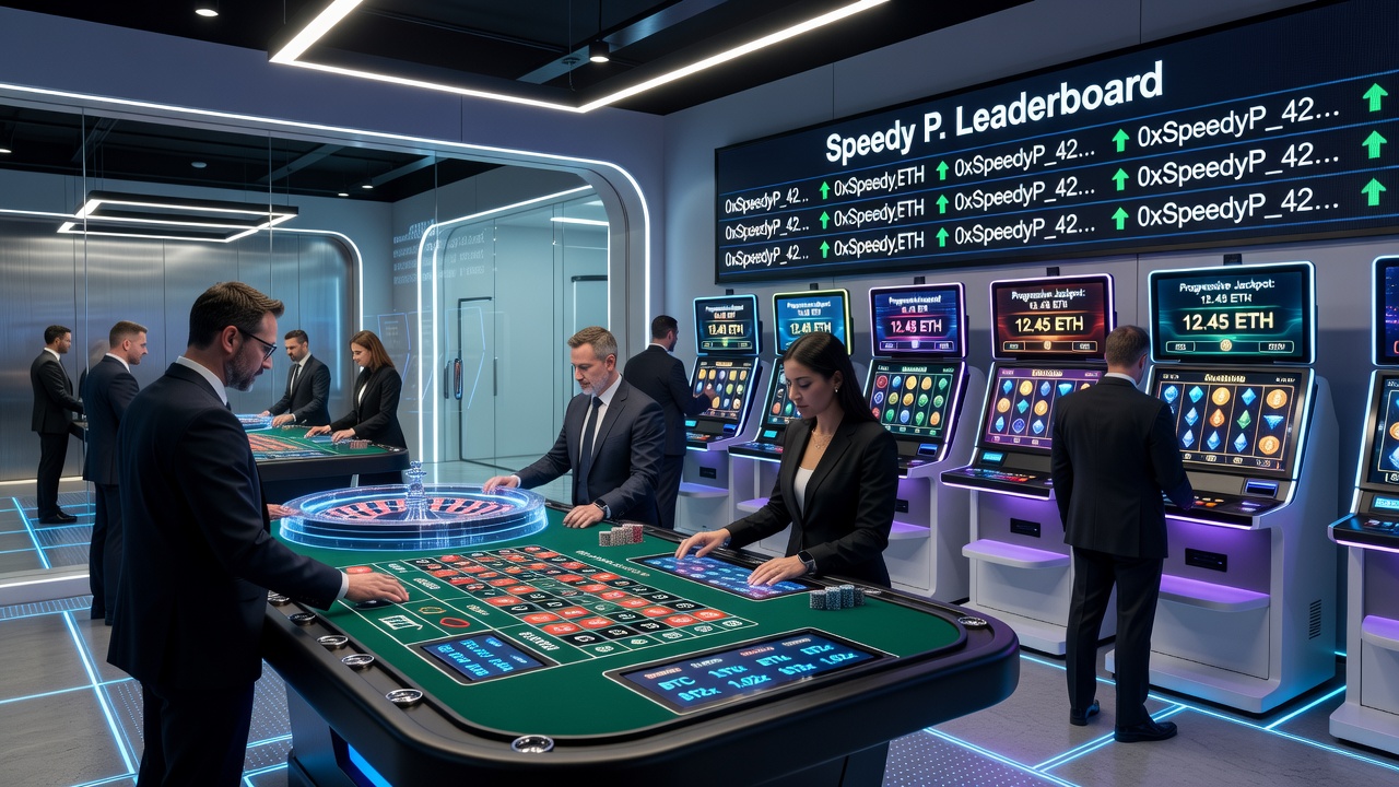 Blockchain transaction confirmation screen alongside mobile slot game with progressive jackpot meter