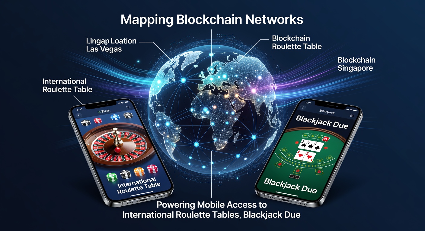 Mobile device displaying blockchain-verified casino games including roulette and slots