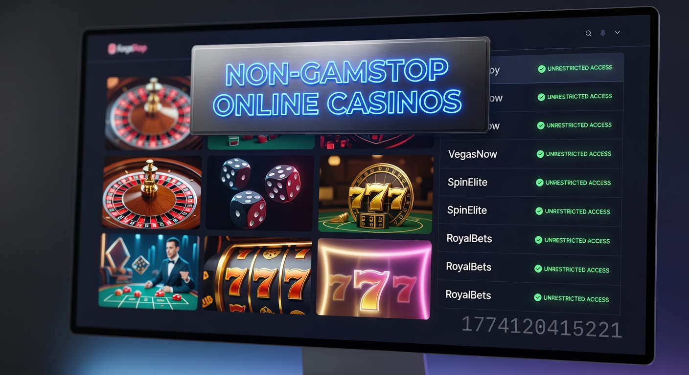 Close-up of a smartphone screen displaying a non-GamStop casino app with diverse games, bonuses, and secure payment icons